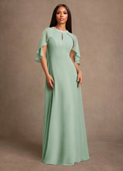 Augday Winnifred A-Line Beaded Chiffon Dress