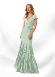 Augday Bailora Mermaid Ruched Chiffon Dress