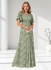 Augday Emmeline Pleated Floral Burnout Dress
