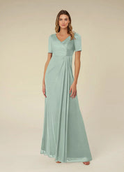 Augday Bessie A-Line Pleated Mesh Dress