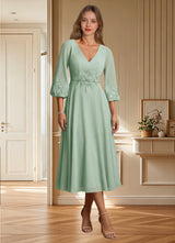 Augday Ana A-Line Lace Chiffon Dress
