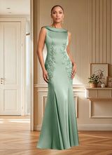 Augday Franny Sheath Lace Stretch Satin Dress