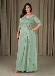 Augday Calanthe A-Line Scoop Chiffon Dress Plus Size