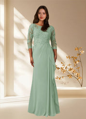 Augday Calanthe A-Line Scoop Chiffon Dress