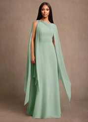 Augday Liddie A-Line Pleated Chiffon Dress