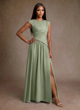 Augday Kalleen A-Line Pleated Chiffon Dress