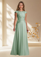 Augday Christi A-Line Lace Chiffon Dress