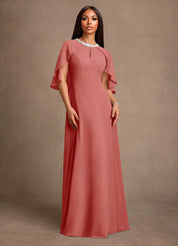 Augday Winnifred A-Line Beaded Chiffon Dress