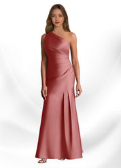 Augday Haifa Mermaid One Shoulder Stretch Satin Dress