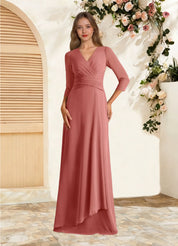 Augday Mayfield A-Line Pleated Chiffon Dress