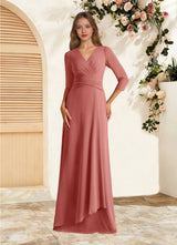 Augday Mayfield A-Line Pleated Chiffon Dress
