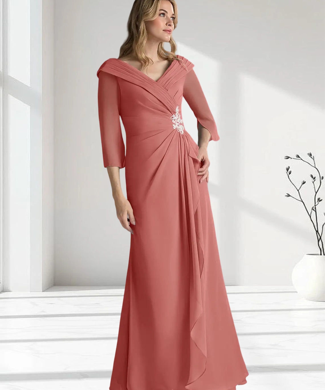 Augday Jaycee A-Line Chiffon Dress