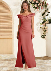 Augday Jettie Sheath Pleated Chiffon Dress