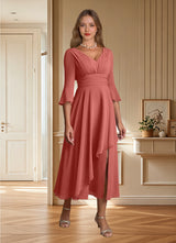 Augday Aerynne A-Line Pleated Chiffon Dress
