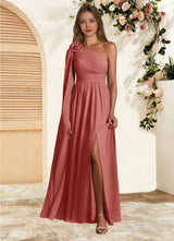 Augday Lancaster A-Line One Shoulder Chiffon Dress