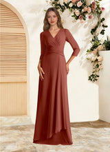 Augday Mayfield A-Line Pleated Chiffon Dress