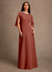 Augday Winnifred A-Line Beaded Chiffon Dress
