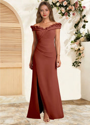 Augday Jettie Sheath Pleated Chiffon Dress