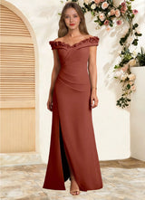 Augday Jettie Sheath Pleated Chiffon Dress