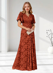 Augday Emmeline Pleated Floral Burnout Dress