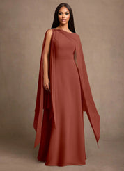 Augday Liddie A-Line Pleated Chiffon Dress