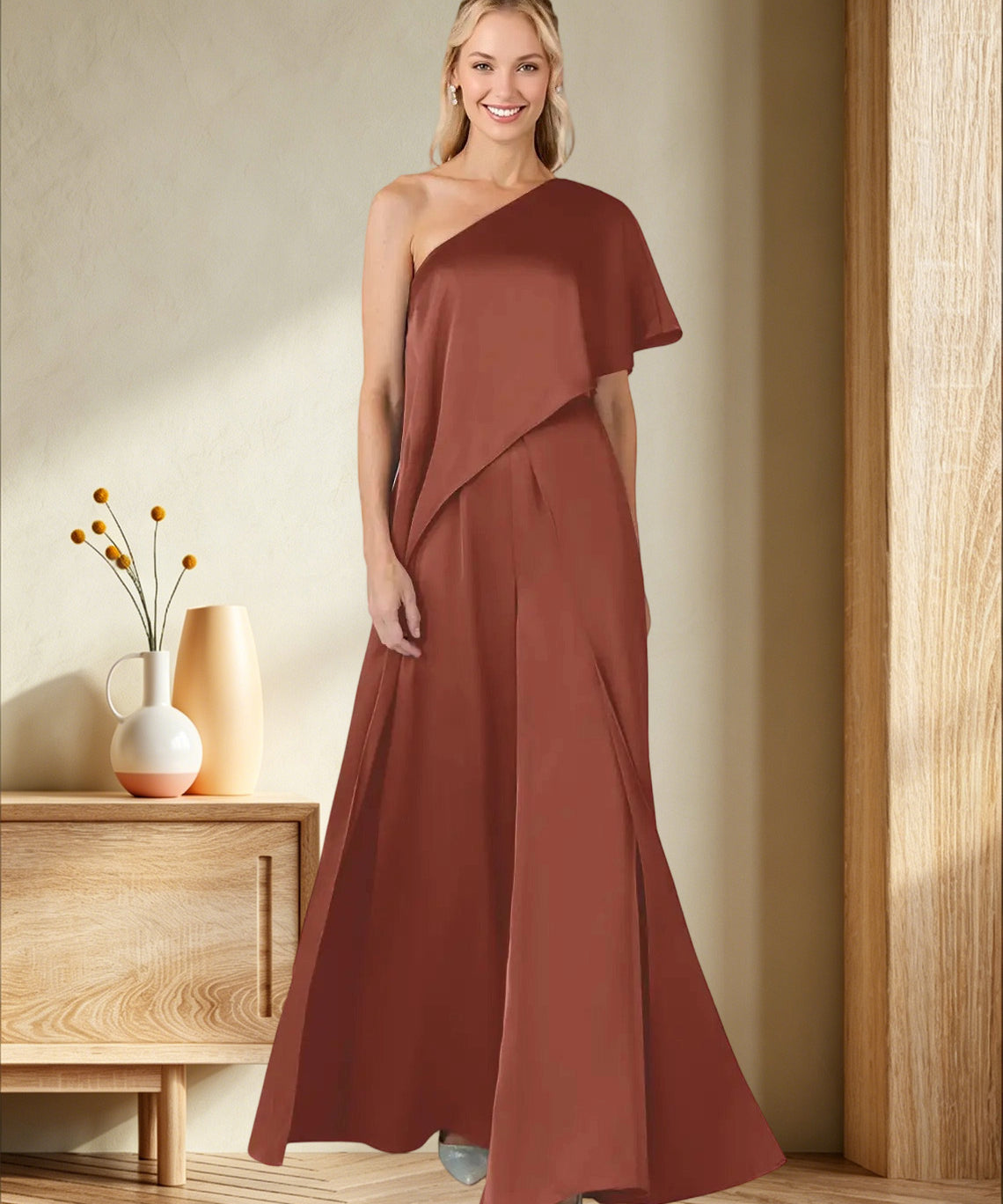 Pantsuit Stretch Satin Dress