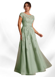 Augday A-Line Lace Chiffon Dress