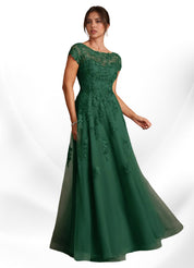 Augday A-Line Lace Chiffon Dress