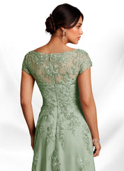 Augday A-Line Lace Chiffon Dress