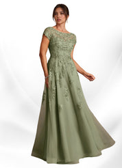 Augday A-Line Lace Chiffon Dress