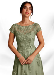 Augday A-Line Lace Chiffon Dress