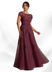 Augday A-Line Lace Chiffon Dress