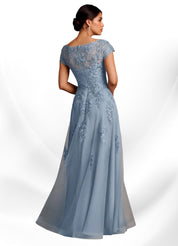 Augday A-Line Lace Chiffon Dress