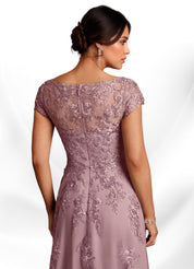 Augday A-Line Lace Chiffon Dress