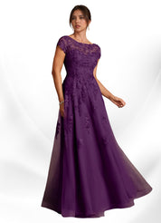 Augday A-Line Lace Chiffon Dress