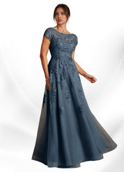 Augday A-Line Lace Chiffon Dress