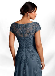 Augday A-Line Lace Chiffon Dress