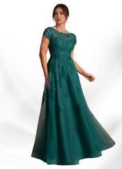 Augday A-Line Lace Chiffon Dress