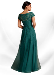 Augday A-Line Lace Chiffon Dress