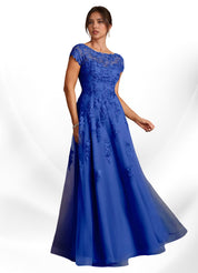 Augday A-Line Lace Chiffon Dress