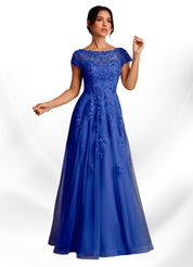 Augday A-Line Lace Chiffon Dress