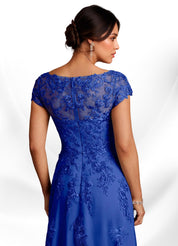 Augday A-Line Lace Chiffon Dress