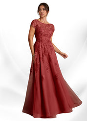 Augday A-Line Lace Chiffon Dress