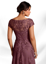 Augday A-Line Lace Chiffon Dress