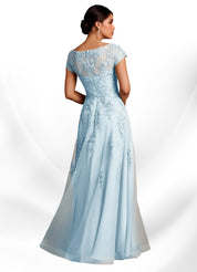 Augday A-Line Lace Chiffon Dress