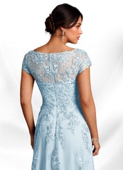 Augday A-Line Lace Chiffon Dress