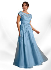 Augday A-Line Lace Chiffon Dress