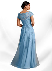 Augday A-Line Lace Chiffon Dress