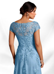 Augday A-Line Lace Chiffon Dress