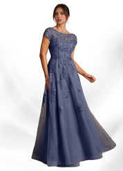 Augday A-Line Lace Chiffon Dress